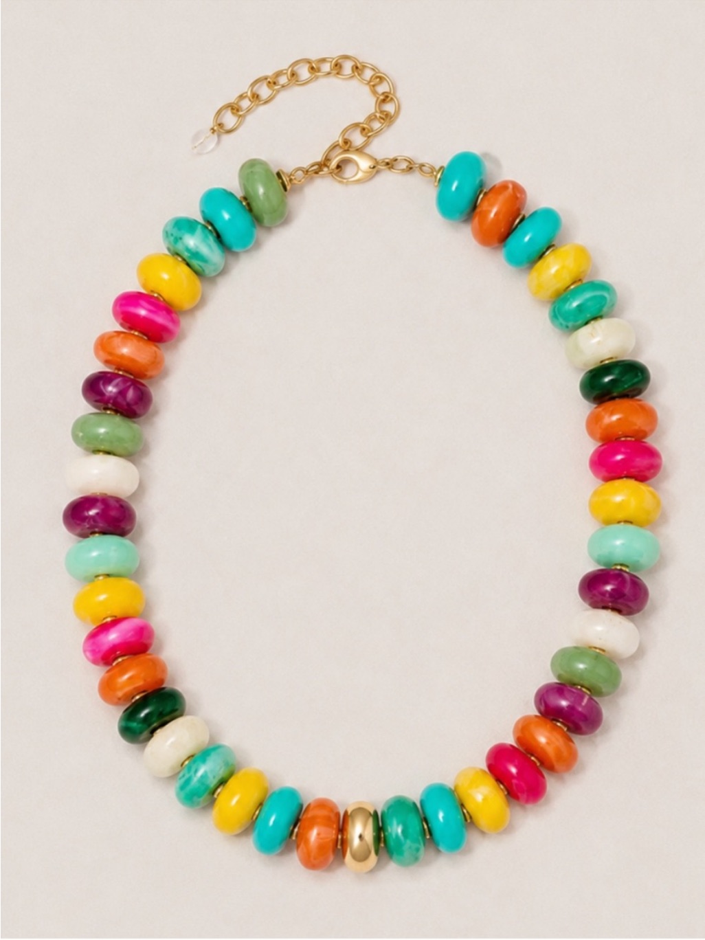 New! Preppy Colorful Mixed Bead Dopamine Necklace Nwot 5037